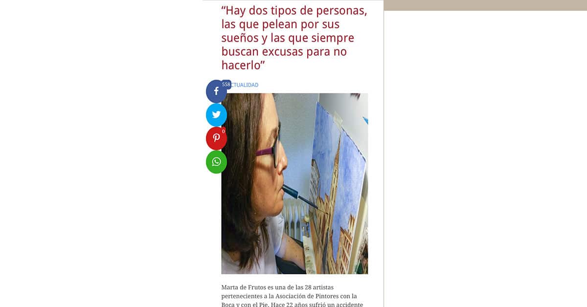 Reportaje a Marta de Frutos en Revista InfoMédula