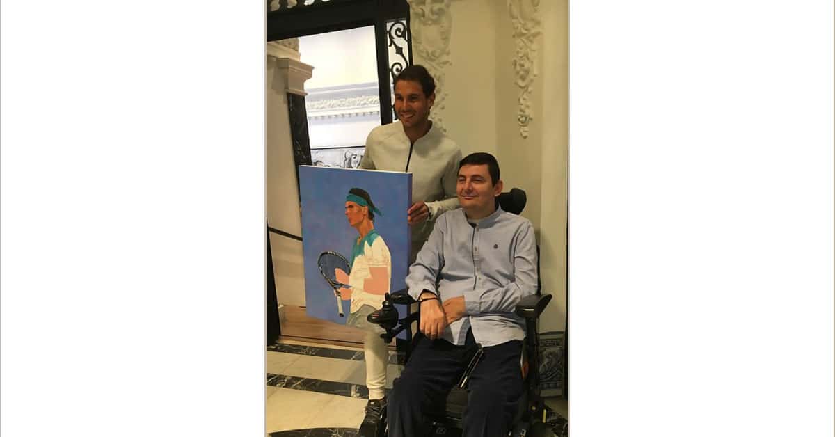 Rafael Nadal con nuestro Artista Florín Anghel