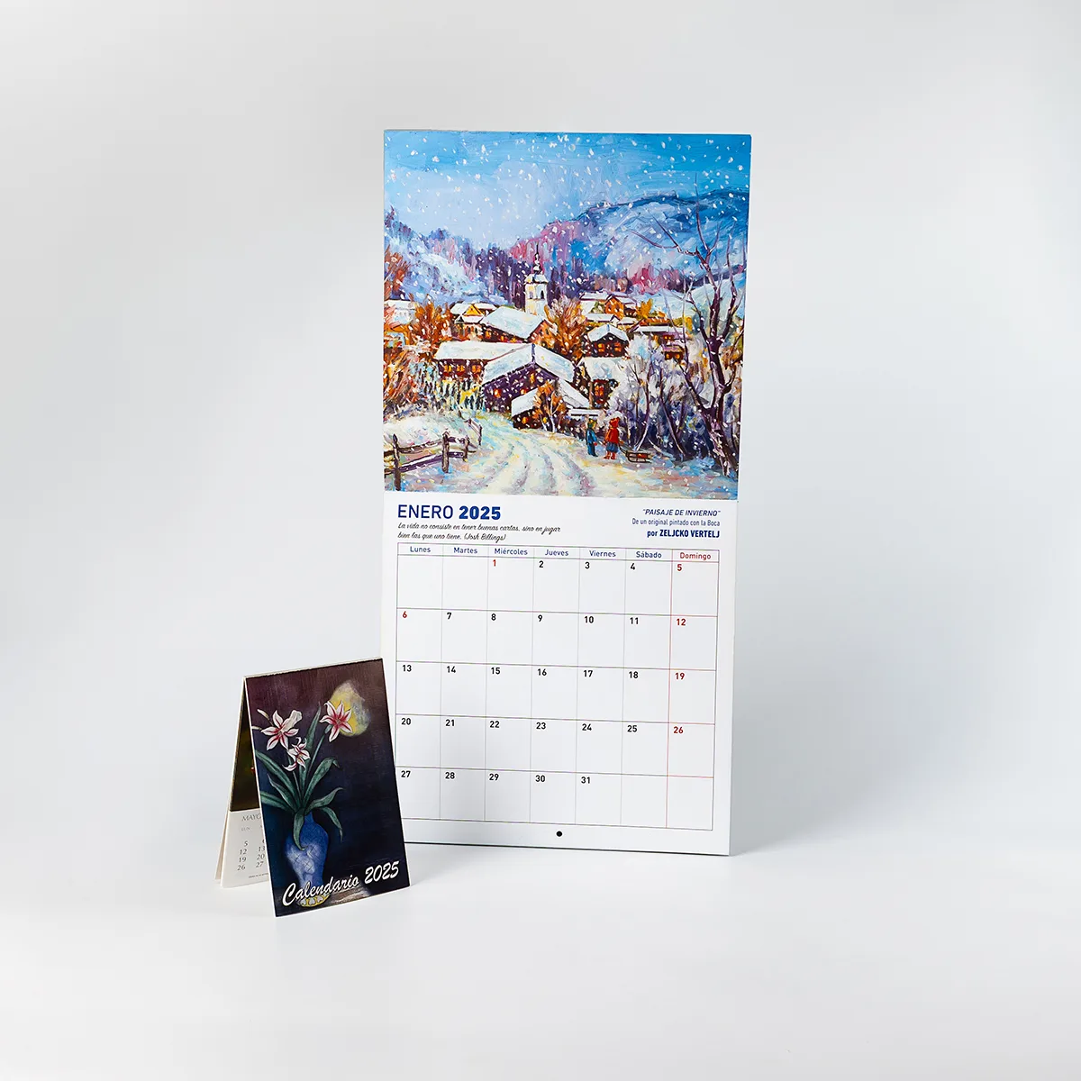 Calendario artístico de pared Asociación de Pintores con la Boca y con el Pie