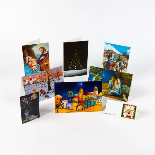 Tarjetas de Navidad Asociación de Pintores con la Boca y con el Pie