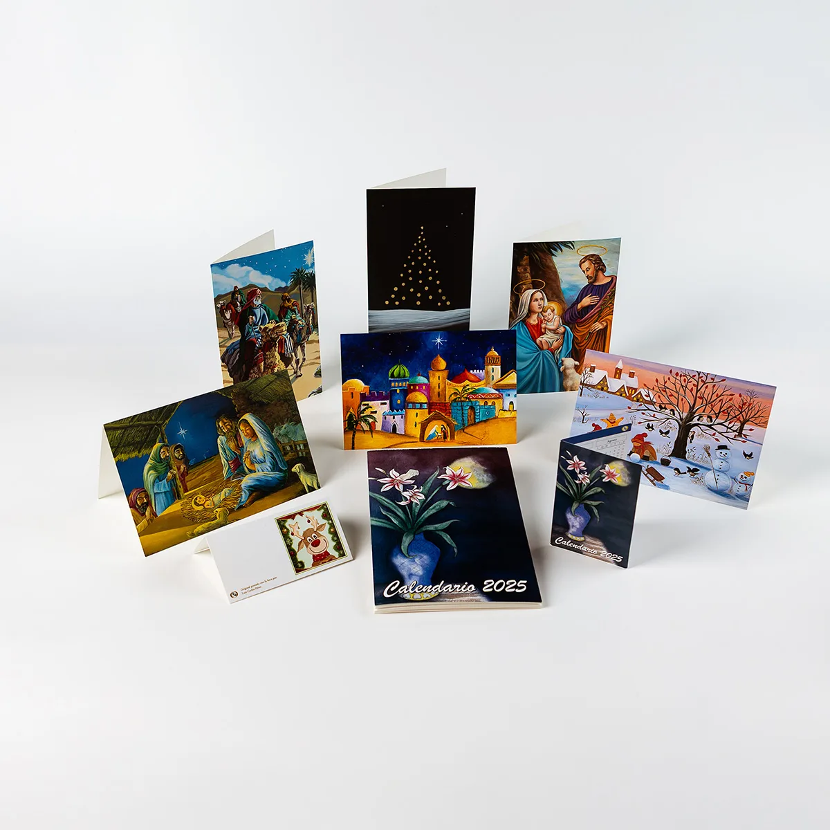 Tarjetas de Navidad + Calendario de Mesa 2025 Asociación de Pintores con la Boca y con el Pie
