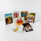 Tarjetas de primavera Asociación de Pintores con la Boca y con el Pie