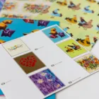 Papel de regalo de primavera Asociación de Pintores con la Boca y con el Pie