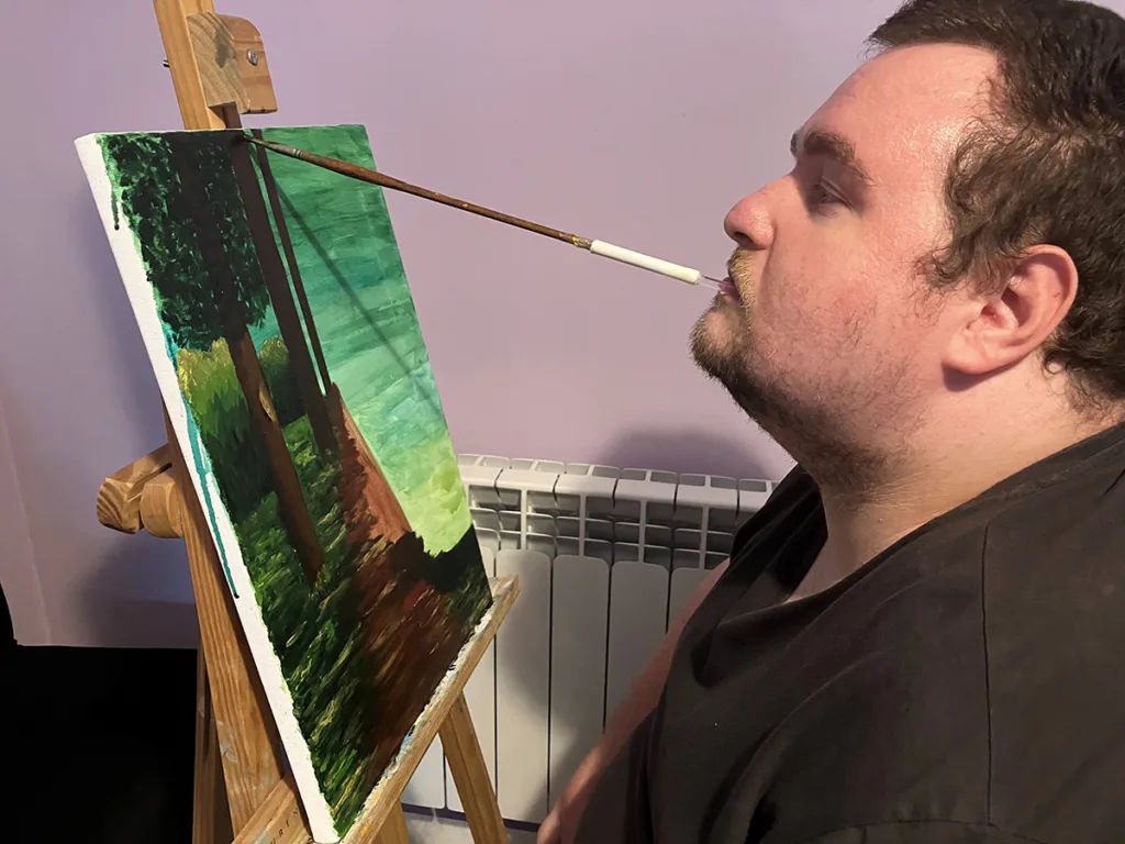 Alejandro Pinazo Asociación de Pintores con la Boca y con el Pie