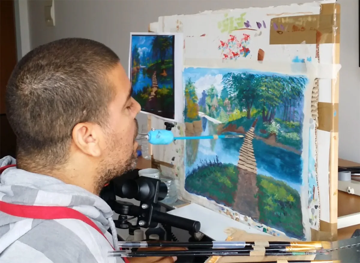 Annouar Asociación de Pintores con la Boca y con el Pie