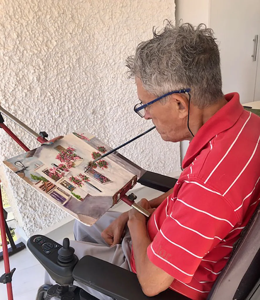 Resti Asociación de Pintores con la Boca y con el Pie